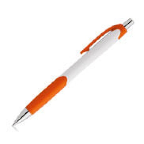 PRODUTOS SEM PERSONALIZAÇÃO CANETAS PLÁSTICAS CARIBE WHITE LARANJA 10 un.