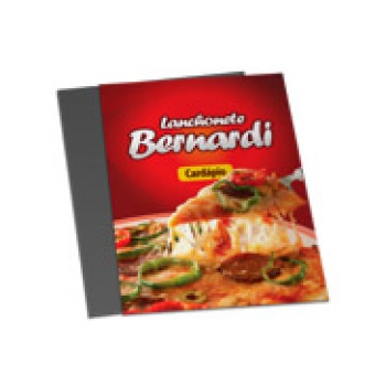 CARDÁPIOS CARDÁPIOS DESCARTÁVEIS COUCHÊ 300G 300X420MM Colorido frente e preto e branco verso - 100 un.