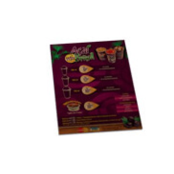 CARDÁPIOS DESCARTÁVEIS KRAFT 250G 210X300MM Colorido frente - 1000 un.