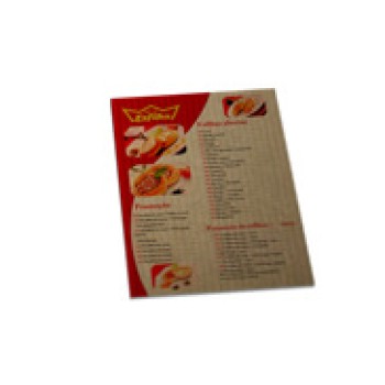 CARDÁPIOS DESCARTÁVEIS KRAFT 250G 210X300MM Colorido frente - 50 un.