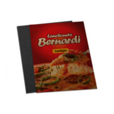 CARDÁPIOS DESCARTÁVEIS KRAFT 250G 300X420MM Colorido frente e preto e branco verso - 100 un.