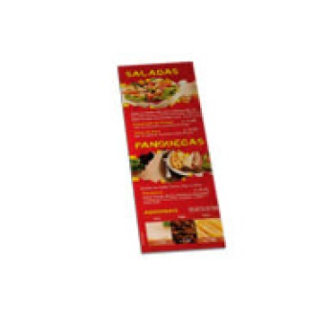 CARDÁPIOS DESCARTÁVEIS RECICLATO 250G 105X300MM Colorido frente - 500 un.