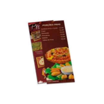 CARDÁPIOS 4 PÁGINAS COM DOBRA KRAFT 250G 210X300MM Preto e branco frente e verso - 200 un.