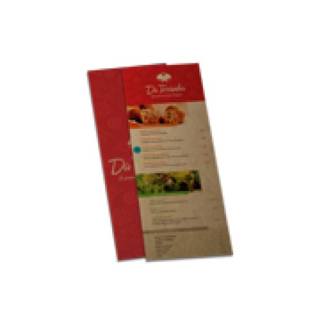 CARDÁPIOS 4 PÁGINAS COM DOBRA KRAFT 250G 210X300MM Preto e branco frente e verso - 10 un.
