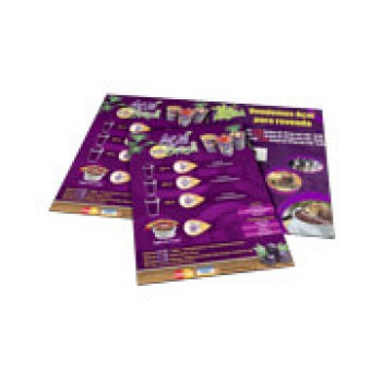 CARDÁPIOS 4 PÁGINAS COM DOBRA RECICLATO 250G 330X480MM Colorido frente e verso - 50 un.