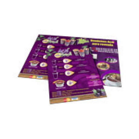 CARDÁPIOS 4 PÁGINAS COM DOBRA RECICLATO 250G 330X480MM