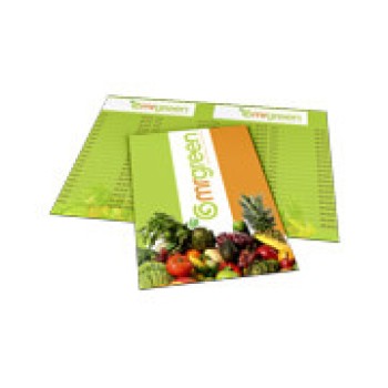 CARDÁPIOS 4 PÁGINAS COM DOBRA RECICLATO 250G 330X480MM Colorido frente e verso - 200 un.