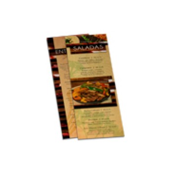 CARDÁPIOS CARDÁPIOS PERSONALIZADOS 4 PÁGINAS COM DOBRA COUCHÊ 300G 210X300MM Colorido frente e verso - 24 un.