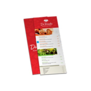 CARDÁPIOS CARDÁPIOS PERSONALIZADOS 4 PÁGINAS COM DOBRA COUCHÊ 300G 210X300MM Colorido frente e verso - 200 un.