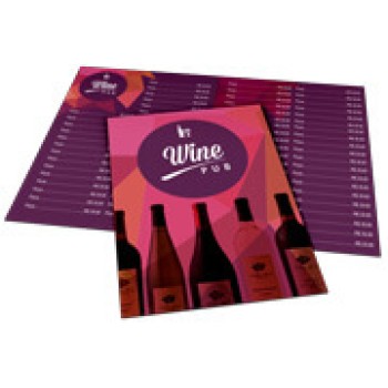 CARDÁPIOS CARDÁPIOS PERSONALIZADOS 4 PÁGINAS COM DOBRA COUCHÊ 300G 330X480MM Colorido frente e verso - 6 un.