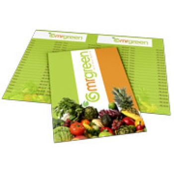 CARDÁPIOS CARDÁPIOS PERSONALIZADOS 4 PÁGINAS COM DOBRA COUCHÊ 300G 480X330MM Colorido frente e verso - 200 un.