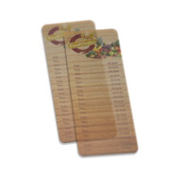 CARDÁPIOS CARDÁPIOS PERSONALIZADOS PVC PVC 0,30MM TRANSLÚCIDO TINTA BRANCA 115X310MM Colorido frente - 48 un.
