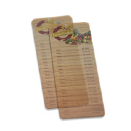 CARDÁPIOS CARDÁPIOS PERSONALIZADOS PVC PVC 0,30MM TRANSLÚCIDO TINTA BRANCA 115X310MM Colorido frente - 48 un.