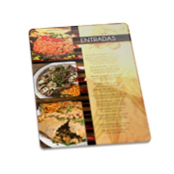 CARDÁPIOS CARDÁPIOS PERSONALIZADOS PVC PVC 0,50MM PREMIUM BRANCO 273X424MM Colorido frente - 1 un.