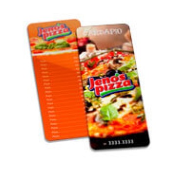 CARDÁPIOS PLASTIFICADOS PLÁSTICO COMPACTO 0,05MM 105X300MM