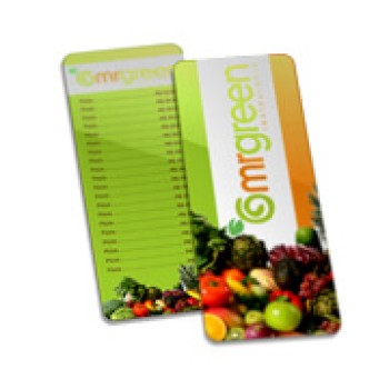 CARDÁPIOS PLASTIFICADOS PLÁSTICO COMPACTO 0,05MM 105X300MM