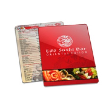 CARDÁPIOS PLASTIFICADOS PLÁSTICO COMPACTO 0,05MM 150X210MM