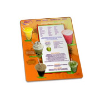 CARDÁPIOS PLASTIFICADOS PLÁSTICO COMPACTO 0,05MM 210X300MM Colorido frente - 8 un.