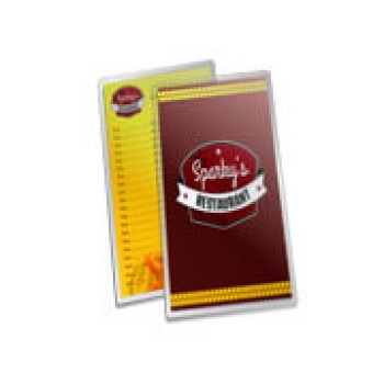 CARDÁPIOS PLASTIFICADOS PLASTIFICAÇÃO RÍGIDA 0,10MM 105X300MM Colorido frente e verso - 48 un.