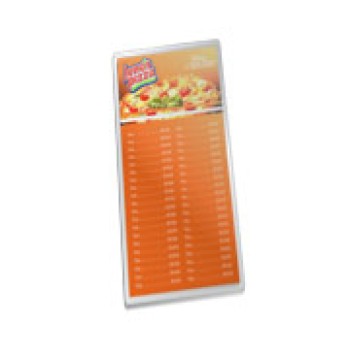 CARDÁPIOS PLASTIFICADOS PLASTIFICAÇÃO RÍGIDA 0,10MM 105X300MM Colorido frente - 4 un.