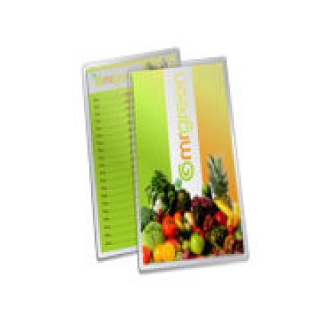 CARDÁPIOS PLASTIFICADOS PLASTIFICAÇÃO RÍGIDA 0,10MM 105X300MM Colorido frente e verso - 200 un.