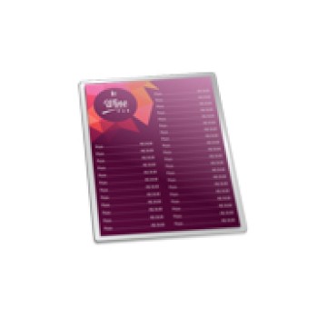 CARDÁPIOS PLASTIFICADOS PLASTIFICAÇÃO RÍGIDA 0,10MM 150X210MM Colorido frente - 4 un.