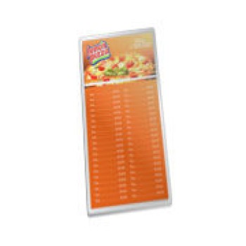 CARDÁPIOS PLASTIFICADOS PLASTIFICAÇÃO RÍGIDA 0,10MM 150X445MM Colorido frente - 4 un.