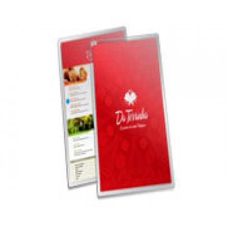 CARDÁPIOS PLASTIFICADOS PLASTIFICAÇÃO RÍGIDA 0,10MM 150X445MM Colorido frente e verso - 24 un.