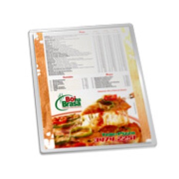 CARDÁPIOS PLASTIFICADOS PLASTIFICAÇÃO RÍGIDA 0,10MM 300X420MM Colorido frente - 24 un.