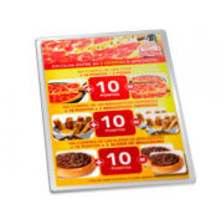 CARDÁPIOS PLASTIFICADOS PLASTIFICAÇÃO RÍGIDA 0,10MM 300X420MM Colorido frente - 8 un.