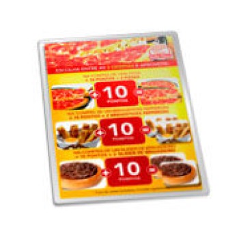 CARDÁPIOS PLASTIFICADOS PLASTIFICAÇÃO RÍGIDA 0,10MM 300X420MM Colorido frente - 4 un.
