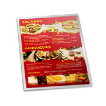 CARDÁPIOS PLASTIFICADOS PLASTIFICAÇÃO RÍGIDA 0,10MM 300X420MM