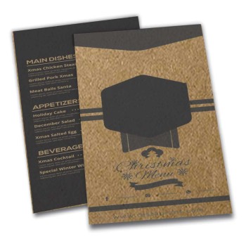 CARDÁPIOS SIMPLES KRAFT 250G 300X420MM Preto e branco frente e verso - 25 un.