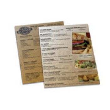 CARDÁPIOS SIMPLES RECICLATO 250G 150X210MM Colorido frente e verso - 24 un.