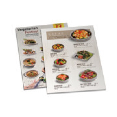 CARDÁPIOS SIMPLES RECICLATO 250G 150X210MM Colorido frente e verso - 4 un.