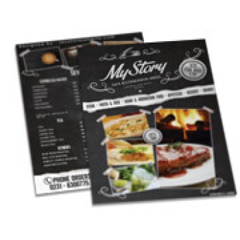 CARDÁPIOS SIMPLES RECICLATO 250G 210X300MM Colorido frente e verso - 200 un.