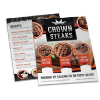 CARDÁPIOS SIMPLES RECICLATO 250G 210X300MM Colorido frente e verso - 24 un.