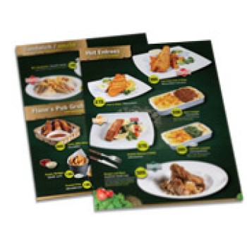 CARDÁPIOS SIMPLES RECICLATO 250G 300X420MM Colorido frente e verso - 25 un.