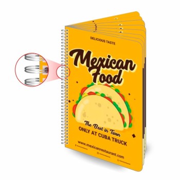 CARDÁPIOS WIRE O 16 PÁGINAS COUCHÊ 275G 300X420MM Colorido frente e verso - 5 un.