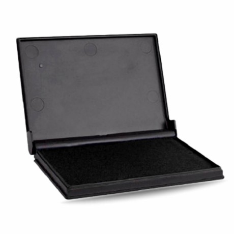 CARIMBOS ALMOFADAS ESTOJO DE PLÁSTICO PRETO COM TINTEIRO 70X105MM 1 un.