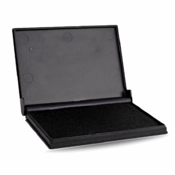 CARIMBOS ALMOFADAS ESTOJO DE PLÁSTICO PRETO COM TINTEIRO 95X165MM 1 un.