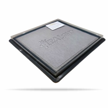 CARIMBOS ALMOFADAS ESTOJO DE PLÁSTICO PRETO SEM TINTA 200X200MM 1 un.