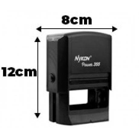 CARIMBOS AUTOMÁTICOS POWER 60X40MM Preto e branco frente - 1 un.