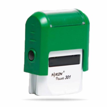 CARIMBOS AUTOMÁTICOS POWER NYKON 301 VERDE Preto e branco frente - 1 un.