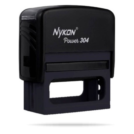 CARIMBOS AUTOMÁTICOS POWER NYKON 304 PRETO Preto e branco frente - 1 un.