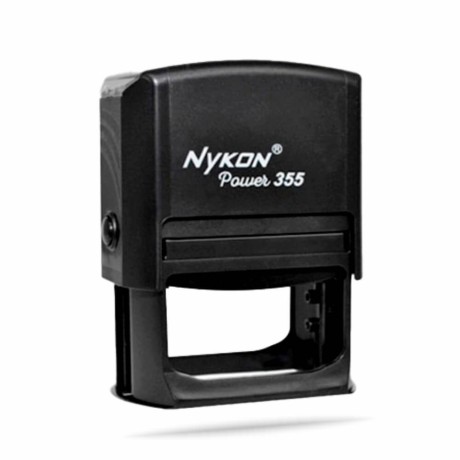 CARIMBOS AUTOMÁTICOS POWER NYKON 355 PRETO Preto e branco frente - 1 un.