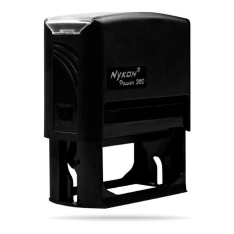 CARIMBOS AUTOMÁTICOS POWER NYKON 360 PRETO Preto e branco frente - 1 un.