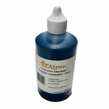 CARIMBOS TINTA PARA ALMOFADA TINTA PRETA DE 100ML 1 un.