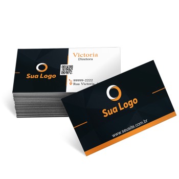 CARTÕES DE VISITA EUROPEU COUCHÊ 300G LAMINAÇÃO SOFT TOUCH LAM SOFT TOUCH FRENTE E VERSO Colorido frente e verso - 100 un.