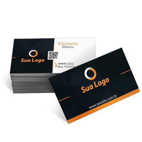 CARTÕES DE VISITA EUROPEU COUCHÊ 300G LAMINAÇÃO SOFT TOUCH LAM SOFT TOUCH FRENTE E VERSO Colorido frente e verso - 100 un.